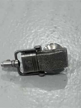 Vintage Silver Tone Clip-On Microphone Pin